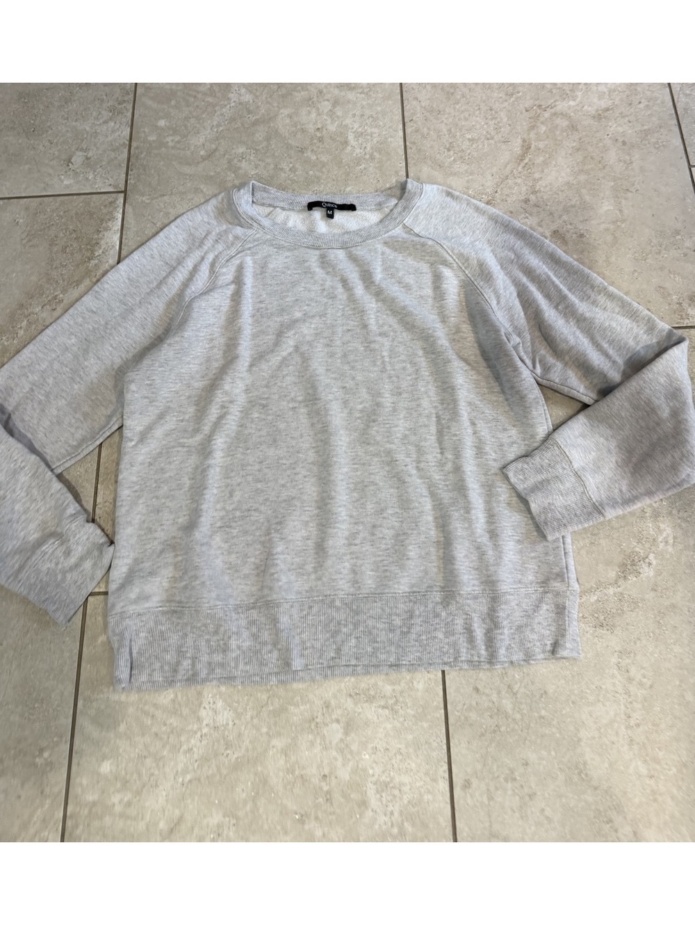 Quince French Terry Modal Cotton Crewneck Gray Medium